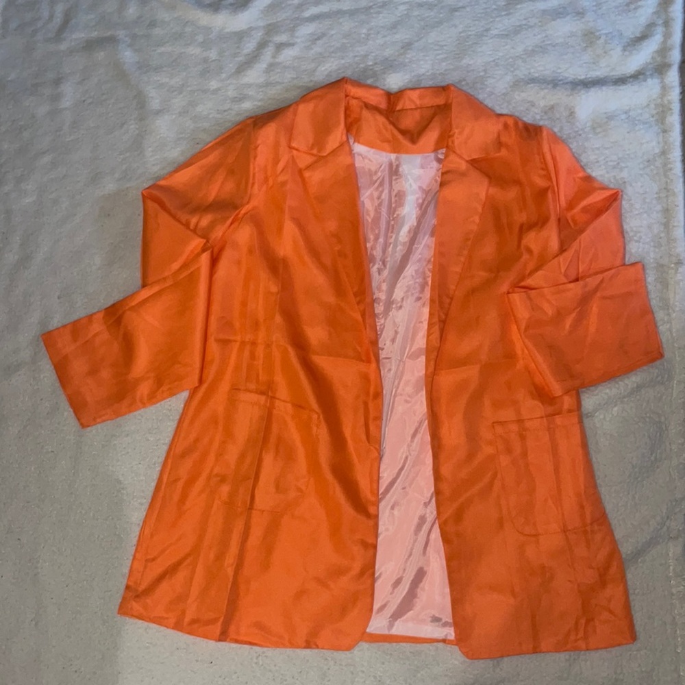 Orange oversized blazer